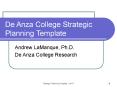 De Anza College Strategic Planning Template PowerPoint PPT Presentation