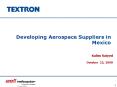 Developing Aerospace Suppliers in Mexico PowerPoint PPT Presentation