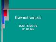 External Analysis PowerPoint PPT Presentation