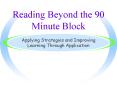 Reading Beyond the 90 Minute Block PowerPoint PPT Presentation