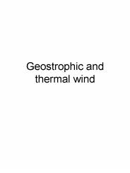 Geostrophic and thermal wind