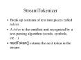 StreamTokenizer PowerPoint PPT Presentation