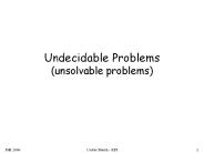 Undecidable Problems (unsolvable problems)