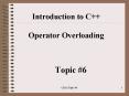 Introduction to C    Operator Overloading PowerPoint PPT Presentation