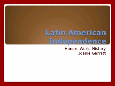 Latin American Independence