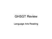 GHSGT Review