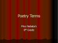 Poetry Terms PowerPoint PPT Presentation