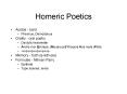Homeric Poetics PowerPoint PPT Presentation