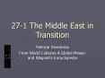 27-1 The Middle East in Transition PowerPoint PPT Presentation