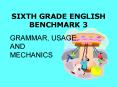 SIXTH GRADE ENGLISH BENCHMARK 3 PowerPoint PPT Presentation