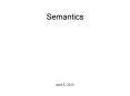 Semantics PowerPoint PPT Presentation