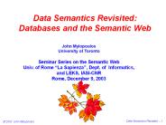 Data Semantics Revisited: Databases and the Semantic Web