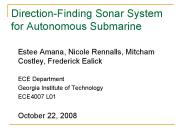 Direction-Finding Sonar System for Autonomous Submarine