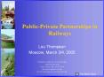 Public-Private Partnerships in Railways PowerPoint PPT Presentation