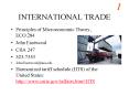 INTERNATIONAL TRADE PowerPoint PPT Presentation