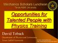 Opportunities for Talented People with Physics Training PowerPoint PPT Presentation