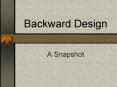 Backward Design PowerPoint PPT Presentation
