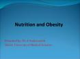 Nutrition and Obesity PowerPoint PPT Presentation