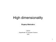 High dimensionality