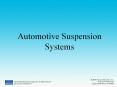 Automotive Suspension Systems PowerPoint PPT Presentation