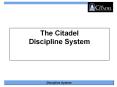 The Citadel Discipline System PowerPoint PPT Presentation