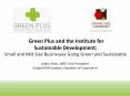 Green Plus and the Institute for Sustainable Development: Small and Mid Size Businesses Going Green and Sustainable PowerPoint PPT Presentation