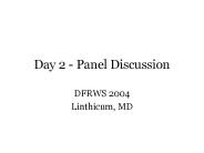 Day 2 - Panel Discussion