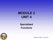 Technician Module 2 Unit 4 Slide 1