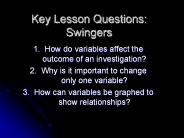 Key Lesson Questions: Swingers