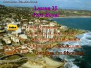 Lesson 25  Port Royal
