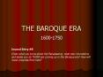 THE BAROQUE ERA PowerPoint PPT Presentation