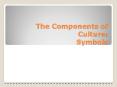 The Components of Culture: Symbols PowerPoint PPT Presentation