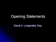 Opening Statements