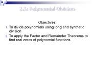 2.3: Polynomial Division