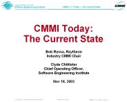 CMMI Today: The Current State