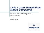 DeltaV Users Benefit From Matlab Computing