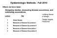 Epidemiologic Methods - Fall 2010 PowerPoint PPT Presentation