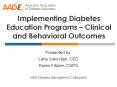 Implementing Diabetes Education Programs  PowerPoint PPT Presentation