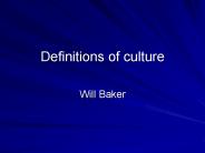 Definitions of culture