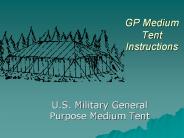 GP Medium Tent Instructions