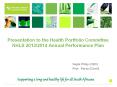 Presentation to the Health Portfolio Committee NHLS 2013/2014 Annual Performance Plan PowerPoint PPT Presentation