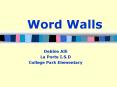 Word Walls PowerPoint PPT Presentation