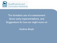 The formative use of e-assessment