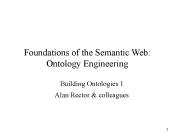 Foundations of the Semantic Web: Ontology Engineering