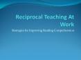 Reciprocal Teaching At Work PowerPoint PPT Presentation