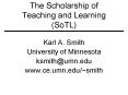 The Scholarship of Teaching and Learning (SoTL) PowerPoint PPT Presentation