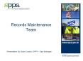 Records Maintenance Team PowerPoint PPT Presentation