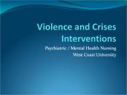 Violence and Crises Interventions