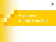 Academic Entrepreneurship