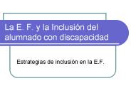 La E. F. y la Inclusi